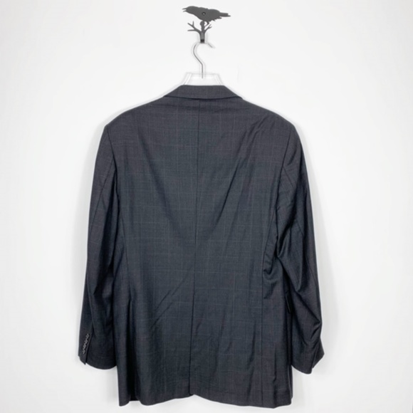 Coppley Charcoal Windowpane 2 Button Suit Jacket - Picture 2 of 8